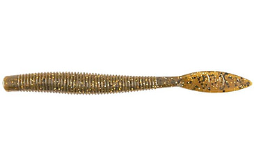 Image of Missile Baits Quiver 4.5in Soft Bait, 8 pack, Green Pumpkin Flash, MBQ45-GPF
