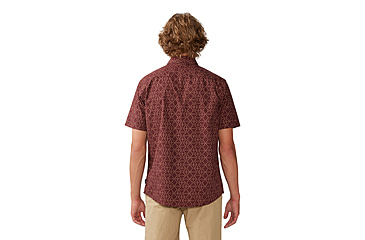Image of Mountain Hardwear Big Cottonwood Short Sleeve Shirt - Mens, Washed Raisin Dot Geo Print, 2XL, 1829001630-XXL