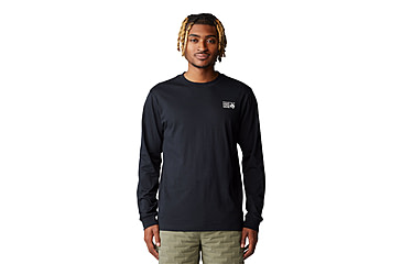 Image of Mountain Hardwear Box Logo Long Sleeve Shirt - Mens, Black, XS, 190423059980
