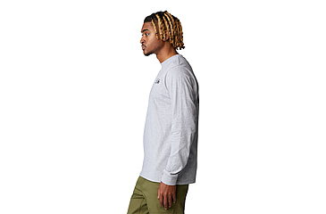 Image of Mountain Hardwear Box Logo Long Sleeve Shirt - Mens, Hardwear Grey Heather, XL, 190423060030