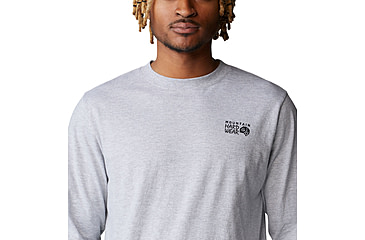 Image of Mountain Hardwear Box Logo Long Sleeve Shirt - Mens, Hardwear Grey Heather, XL, 190423060030