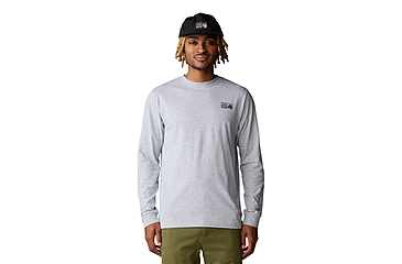 Image of Mountain Hardwear Box Logo Long Sleeve Shirt - Mens, Hardwear Grey Heather, XL, 190423060030
