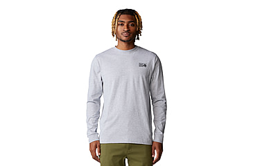 Image of Mountain Hardwear Box Logo Long Sleeve Shirt - Mens, Hardwear Grey Heather, XL, 190423060030