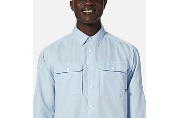 Image of Mountain Hardwear Canyon Long Sleeve Shirt - Mens, Blue Chambray, 2XL, 1648751453-XXL