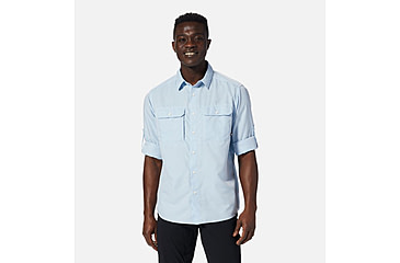 Image of Mountain Hardwear Canyon Long Sleeve Shirt - Mens, Blue Chambray, 2XL, 1648751453-XXL