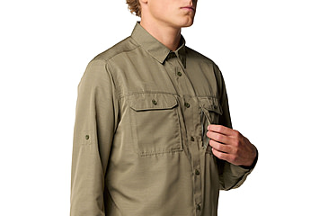 Image of Mountain Hardwear Canyon Long Sleeve Shirt - Mens, Stone Green, XXL, 190423047475