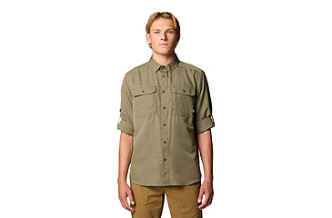 Image of Mountain Hardwear Canyon Long Sleeve Shirt - Mens, Stone Green, XXL, 190423047475
