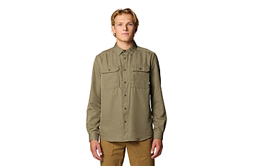 Image of Mountain Hardwear Canyon Long Sleeve Shirt - Mens, Stone Green, XXL, 190423047475