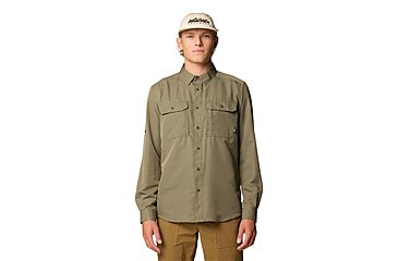Image of Mountain Hardwear Canyon Long Sleeve Shirt - Mens, Stone Green, XXL, 190423047475