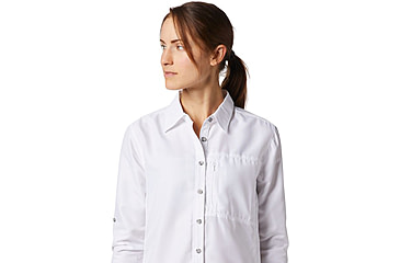 Image of Mountain Hardwear Canyon Long Sleeve Shirt - Womens-White-X-Large