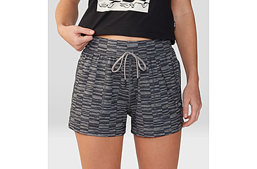 Image of Mountain Hardwear Chillaction Short - Womens, Ashen Sediment Check Print, Large, 2067951043-L