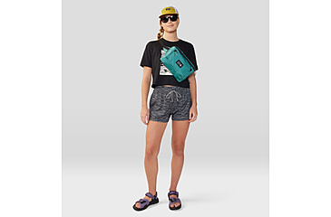 Image of Mountain Hardwear Chillaction Short - Womens, Ashen Sediment Check Print, Large, 2067951043-L