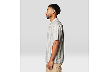Image of Mountain Hardwear Cottonwood Camp Lite Short Sleeve Shirt - Mens, Moon Blue Strata Stripe, MxR, 190423011100