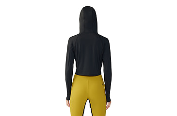 Image of Mountain Hardwear Crater Lake Half Zip Crop Hoody - Womens, 010, M, 2068771-010-M