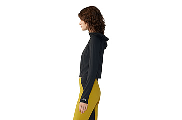 Image of Mountain Hardwear Crater Lake Half Zip Crop Hoody - Womens, 010, M, 2068771-010-M