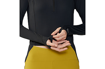Image of Mountain Hardwear Crater Lake Half Zip Crop Hoody - Womens, 010, M, 2068771-010-M