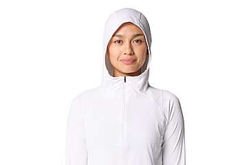 Image of Mountain Hardwear Crater Lake Half Zip Crop Hoody - Womens, 102, M, 2068771-102-M