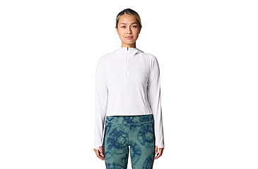 Image of Mountain Hardwear Crater Lake Half Zip Crop Hoody - Womens, 102, M, 2068771-102-M