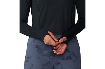 Image of Mountain Hardwear Crater Lake Long Sleeve Crop - Womens, 010, L, 1986771-010-L