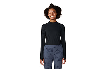Image of Mountain Hardwear Crater Lake Long Sleeve Crop - Womens, 010, L, 1986771-010-L