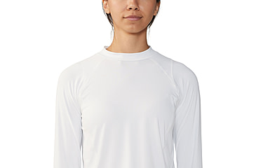 Image of Mountain Hardwear Crater Lake Long Sleeve Crop - Womens, 102, M, 1986771-102-M