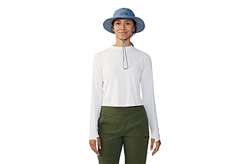 Image of Mountain Hardwear Crater Lake Long Sleeve Crop - Womens, 102, M, 1986771-102-M