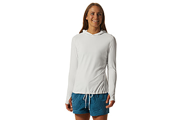 Image of Mountain Hardwear Crater Lake Long Sleeve Hoody - Women's, Fogbank, S, 1829681-102-S