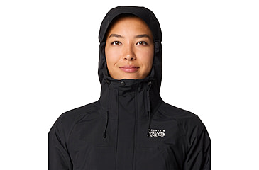 Image of Mountain Hardwear Dry Times Hooded Jacket - Womens, Black, L, 190423045914