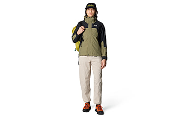 Image of Mountain Hardwear Dry Times Hooded Jacket - Womens, Mission Olive, Black, S, 190423045839