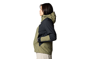 Image of Mountain Hardwear Dry Times Hooded Jacket - Womens, Mission Olive, Black, S, 190423045839
