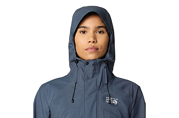 Image of Mountain Hardwear Dry Times Hooded Jacket - Womens, Moon Blue, S, 190423045884
