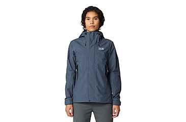Image of Mountain Hardwear Dry Times Hooded Jacket - Womens, Moon Blue, S, 190423045884