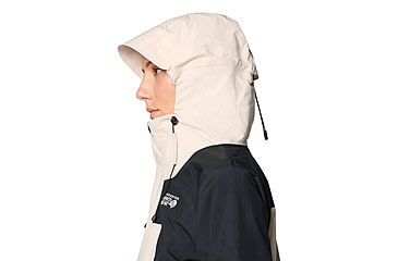 Image of Mountain Hardwear Dry Times Hooded Jacket - Womens, Talc, Black, XL, 190423045792
