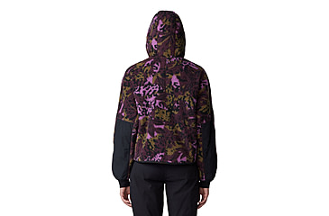 Image of Mountain Hardwear HiCamp Fleece Snap Front Jacket - Womens, Blackberry Forests Floor Print, Large, 2083701514-L