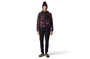 Image of Mountain Hardwear HiCamp Fleece Snap Front Jacket - Womens, Blackberry Forests Floor Print, Large, 2083701514-L