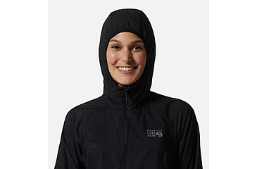 Image of Mountain Hardwear Kor AirShell Hood Jacket - Womens, Black, Extra Large, 1985071010-XL