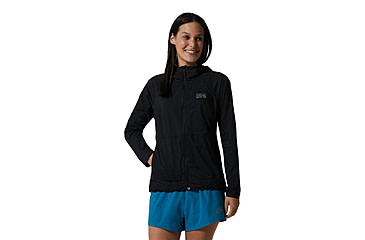 Image of Mountain Hardwear Kor AirShell Hood Jacket - Womens, Black, Extra Large, 1985071010-XL