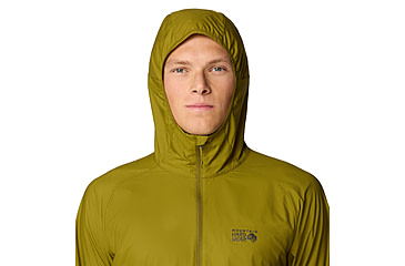 Image of Mountain Hardwear Kor AirShell Hooded Jacket - Men's, Vetiver, XL, 2123781-379-XL