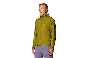 Image of Mountain Hardwear Kor AirShell Hooded Jacket - Men's, Vetiver, XL, 2123781-379-XL