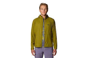 Image of Mountain Hardwear Kor AirShell Hooded Jacket - Men's, Vetiver, XL, 2123781-379-XL