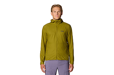 Image of Mountain Hardwear Kor AirShell Hooded Jacket - Men's, Vetiver, XL, 2123781-379-XL