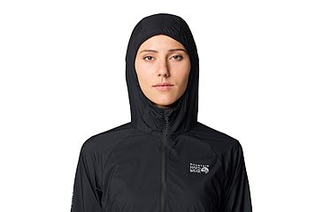 Image of Mountain Hardwear Kor Airshell Hooded Jacket - Womens, Black, XS, 190423039821