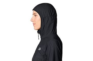 Image of Mountain Hardwear Kor Airshell Hooded Jacket - Womens, Black, XS, 190423039821