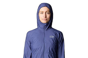 Image of Mountain Hardwear Kor Airshell Hooded Jacket - Womens, Lapis Dusk, XS, 190423039777