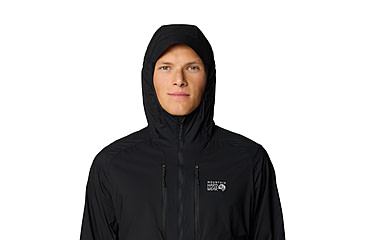 Image of Mountain Hardwear Kor AirShell Hybrid Hooded Jacket - Mens, Black, M, 190423029501