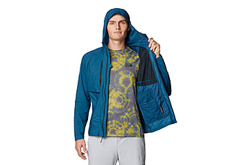 Image of Mountain Hardwear Kor AirShell Hybrid Hooded Jacket - Mens, Dark Caspian, M, 190423029457