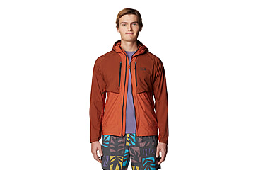 Image of Mountain Hardwear Kor AirShell Hybrid Hooded Jacket - Mens, Iron Oxide, Raw Carnelian, S, 190423029419