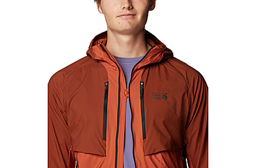 Image of Mountain Hardwear Kor AirShell Hybrid Hooded Jacket - Mens, Iron Oxide, Raw Carnelian, S, 190423029419