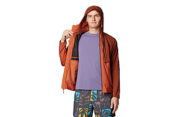 Image of Mountain Hardwear Kor AirShell Hybrid Hooded Jacket - Mens, Iron Oxide, Raw Carnelian, S, 190423029419