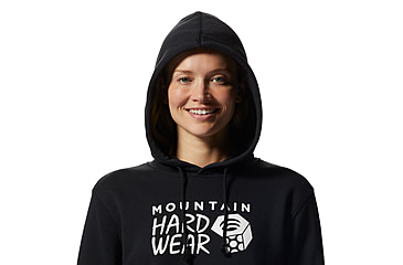 Image of Mountain Hardwear Logo Pullover Hoody - Womens, Black, Small, 2016791010-Black-S